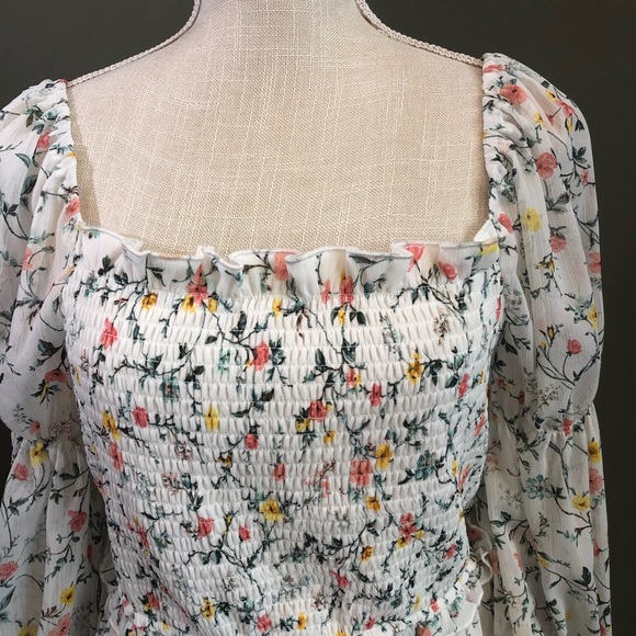 Charmed Hearts White Floral Dress Size XL - Picture 2 of 7